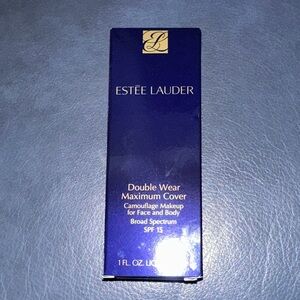 Estee Lauder Double Wear Maximum Cover Foundation - Deep Blue Box with Gold Text
